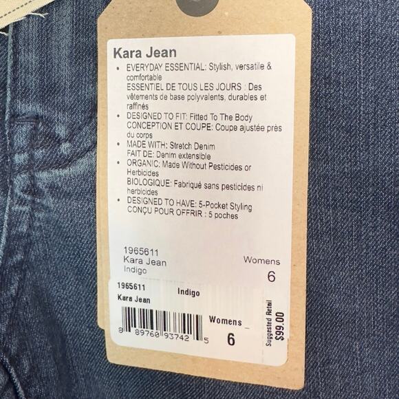 NWT Prana Women’s Kara Jean Straight Leg Size 6/28 Denim Stretch Sustainable - Picture 11 of 14